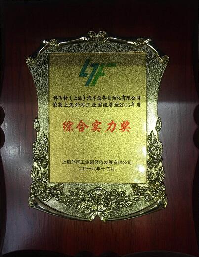 2016 Waigang Town comprehensive Strength Award